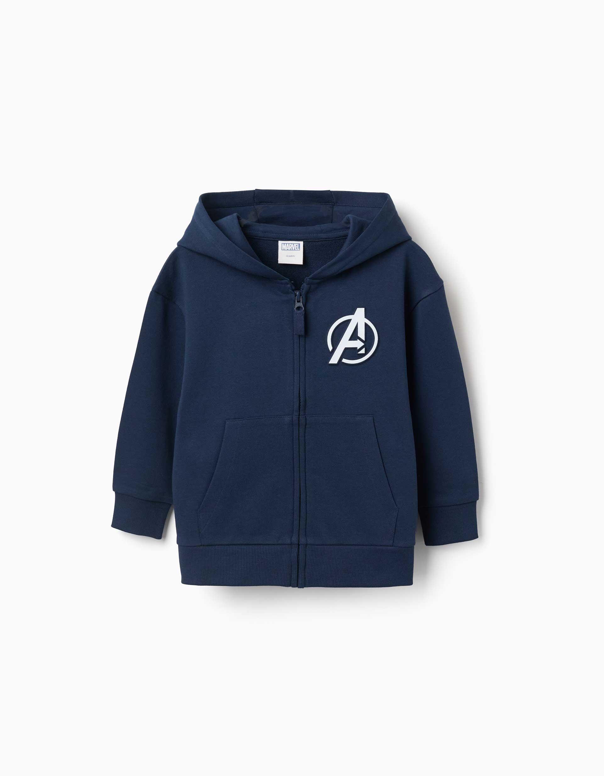 Sweat zippé en coton avec capuche et imprimés Avengers, ZIPPY