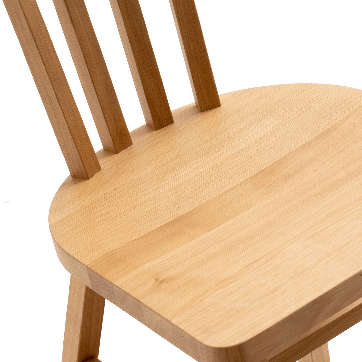 Product photograph of Ivy Chairs With Bars In Solid Oak Set Of 2 from La Redoute UK.