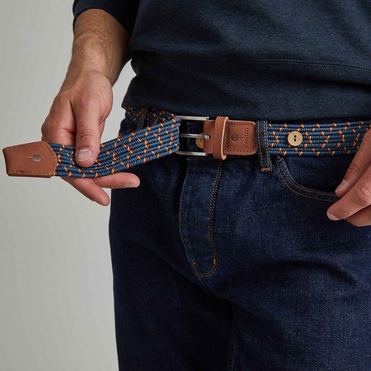 Ceinture faguo bleu marine hotsell