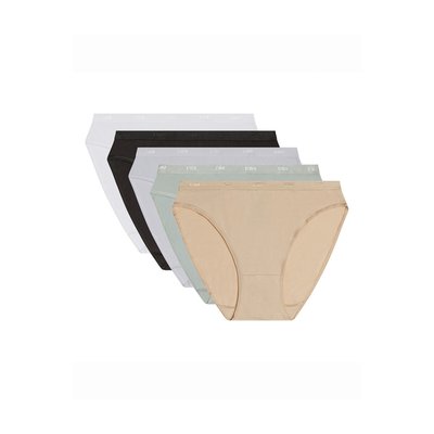 Pack of 5 EcoDim Les Pockets Knickers in Cotton DIM