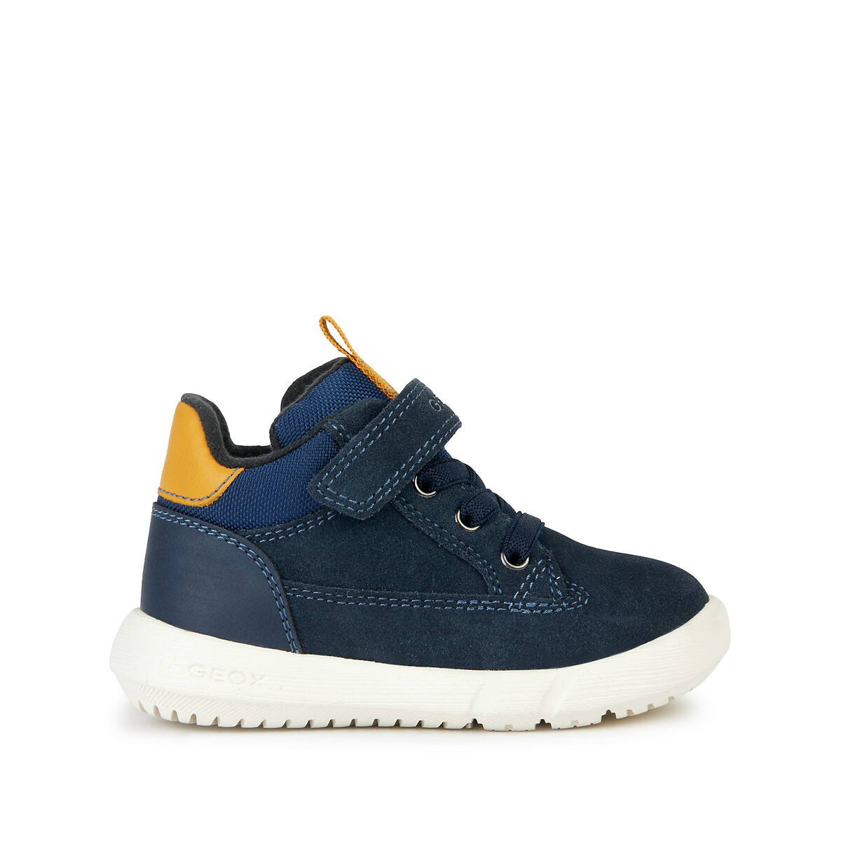 Image of Kids Hyroo Suede High Top Trainers with Touch 'n' Close Fastening
