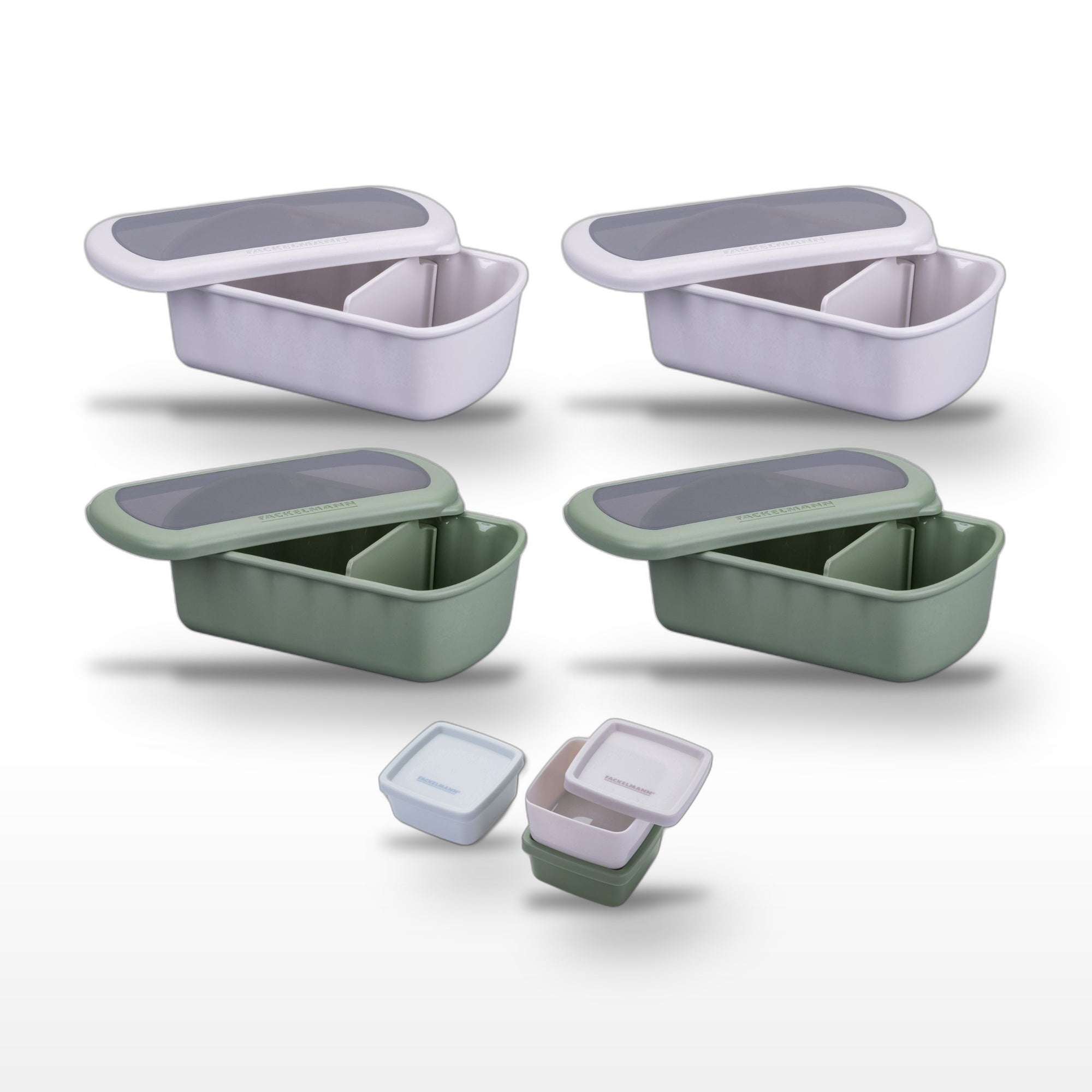 Lot de 4 lunch box 1L avec 3 boites à sauce STORAGE, FACKELMANN