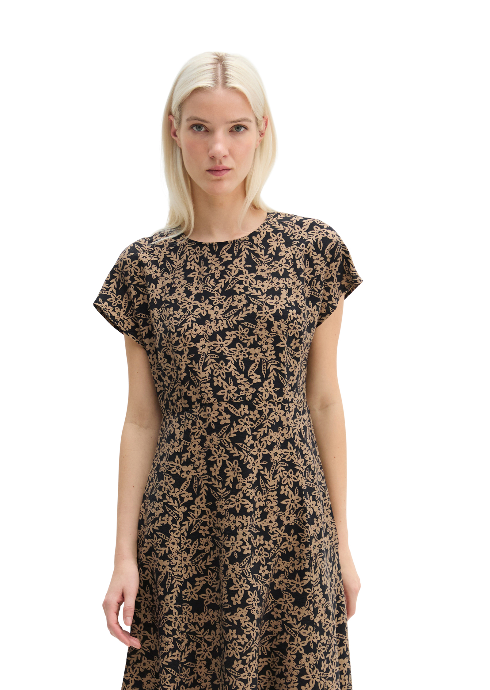 Robe crinkle shaped en mélange de viscose imprimée, MARC O'POLO