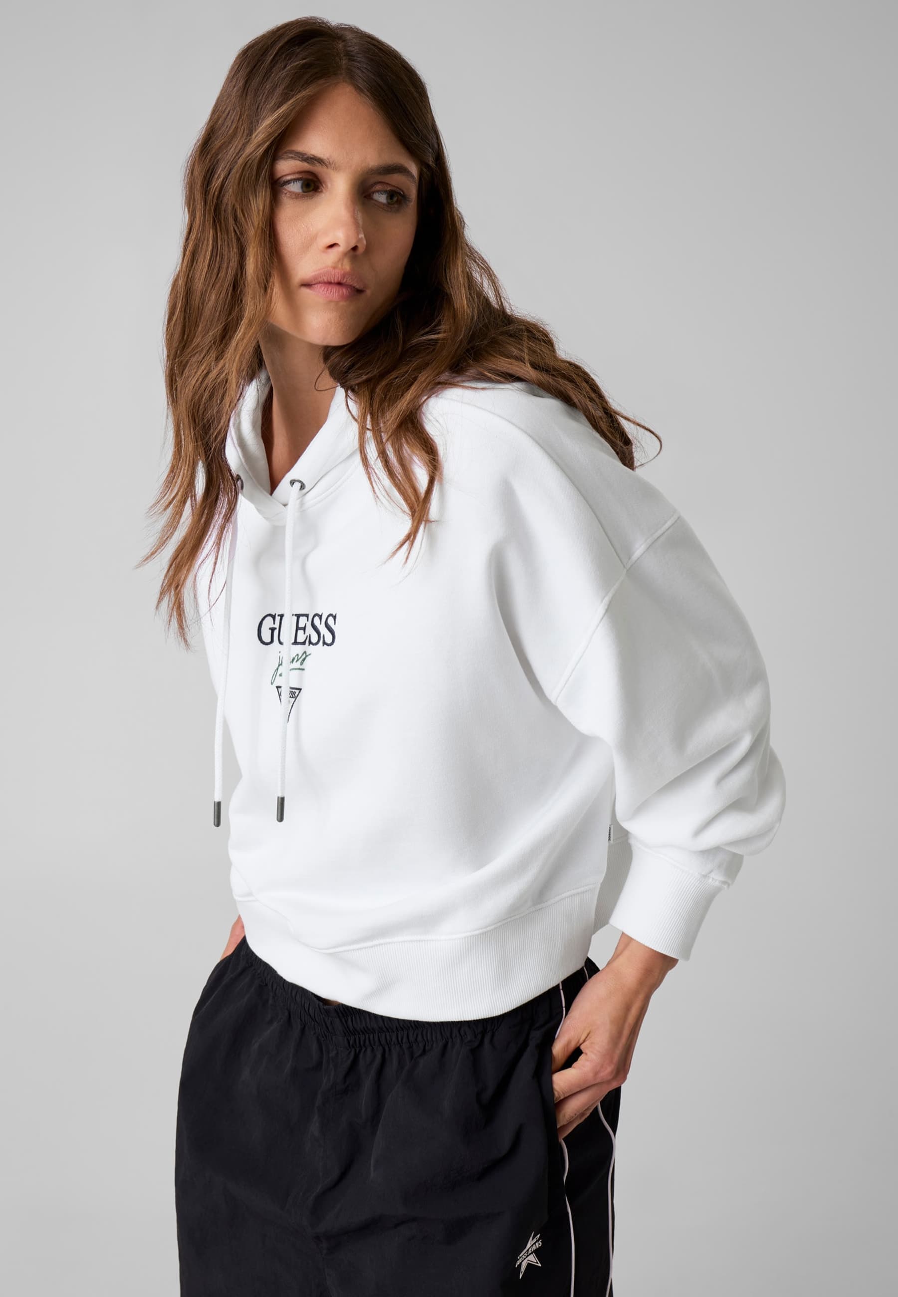 Sweat-Shirt À Logo Brodé, GUESS JEANS