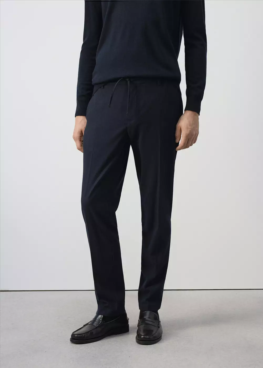 Pantalon slim fit taille élastique, MANGO MAN
