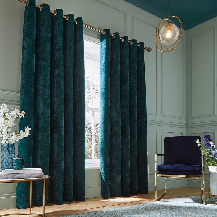 Selene Luxury Chenille Weighted Curtains HYPERION image 0