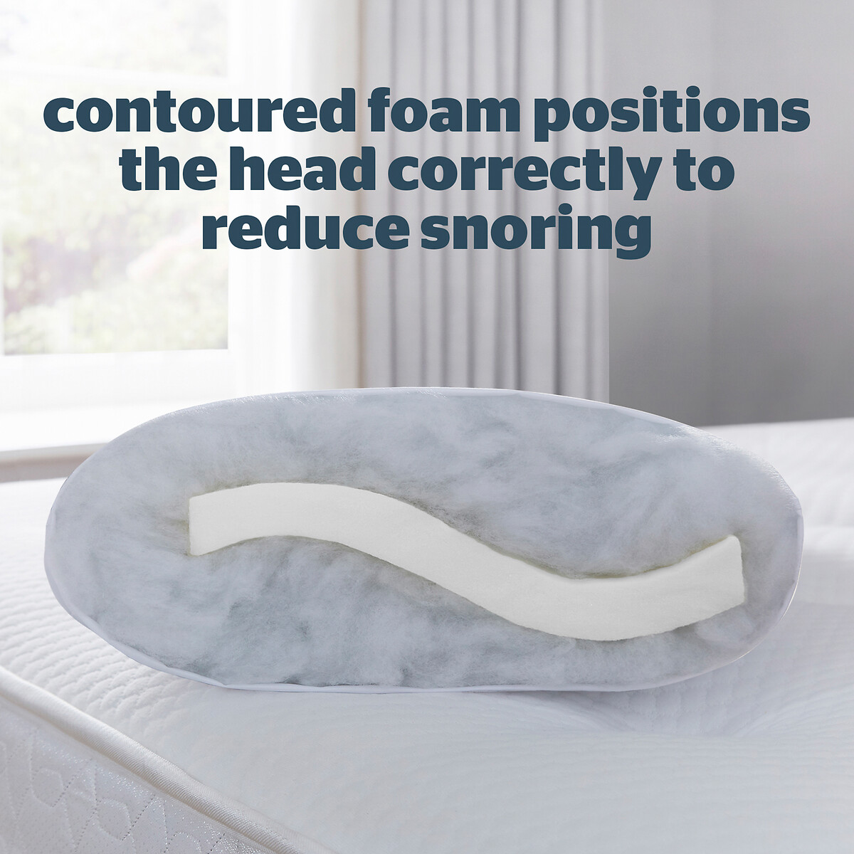 Luxury anti snore pillow white Silentnight La Redoute