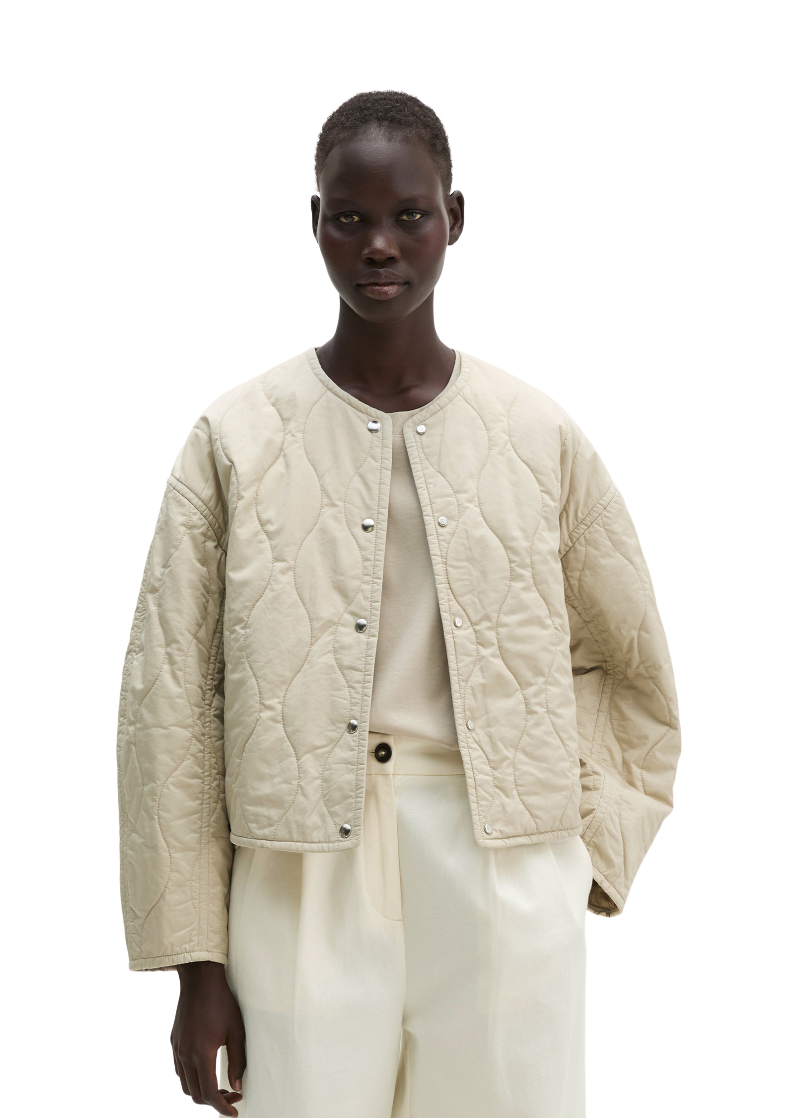 Veste matelassée en coton relaxed en twill hydrofuge, MARC O'POLO