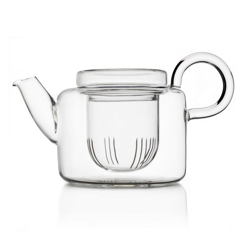 Théière design verre borosilicate PIUMA Low, ICHENDORF