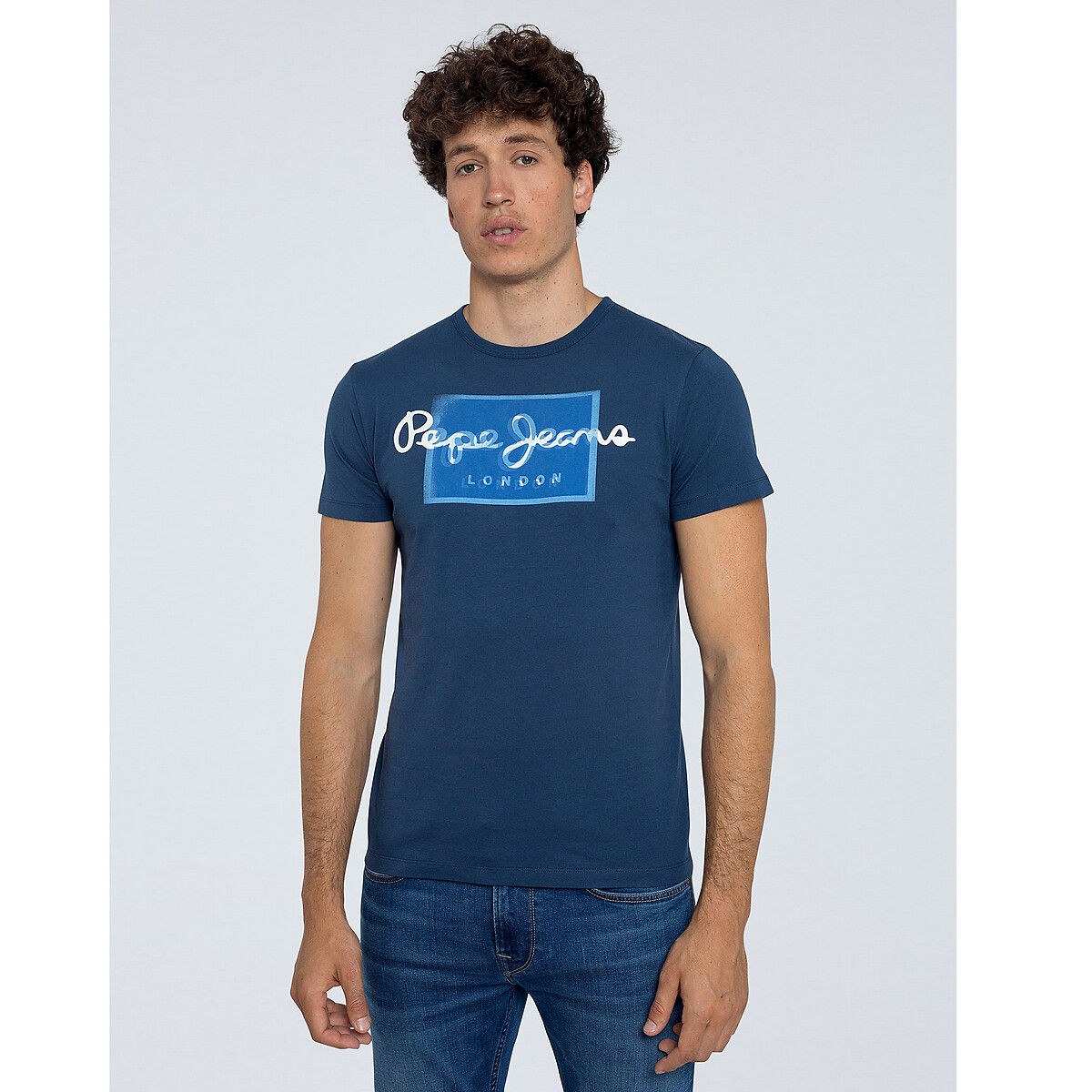 dimitri cotton t-shirt with crew neck and logo print