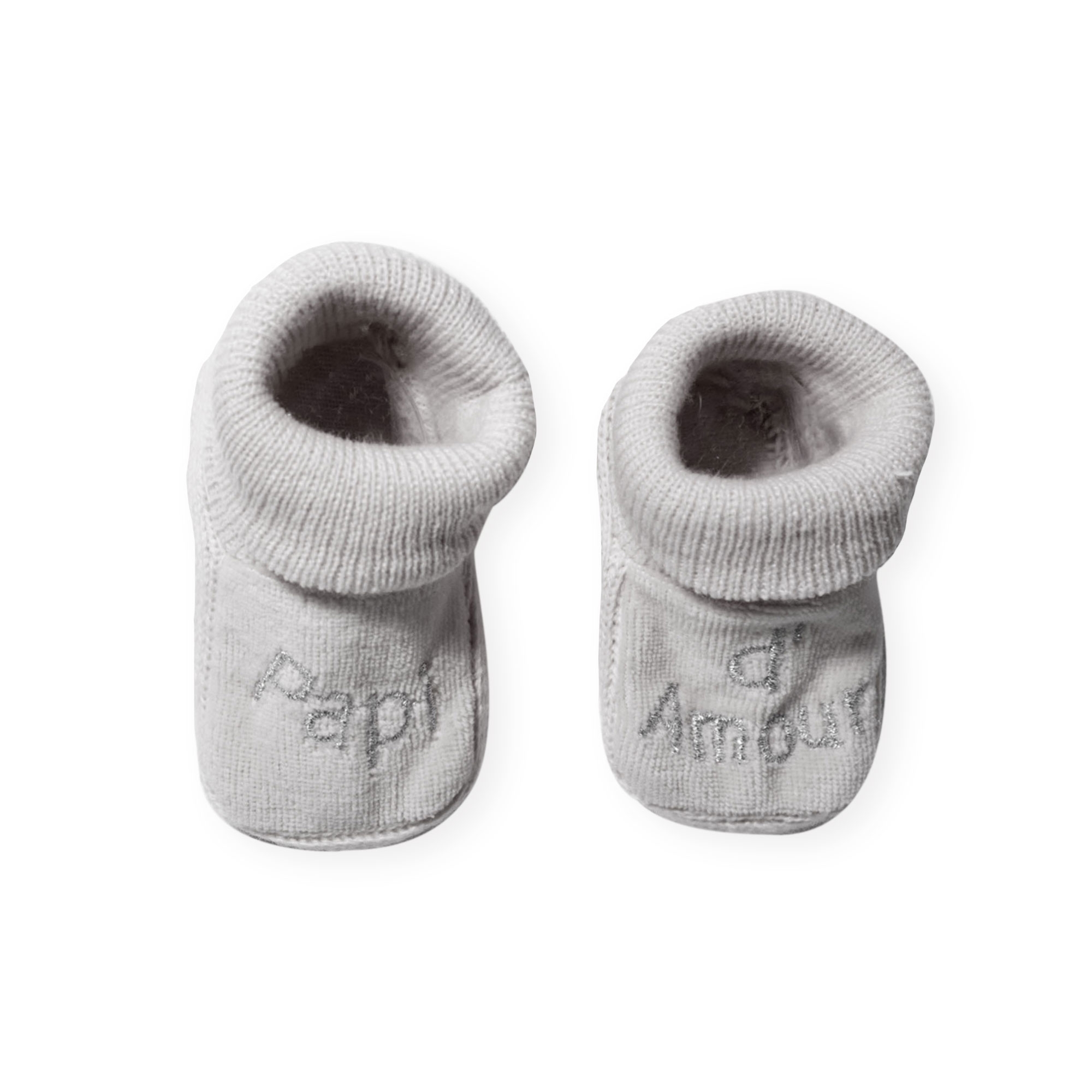 chaussons bébé avec broderie papi d'amour, TROIS KILOS SEPT