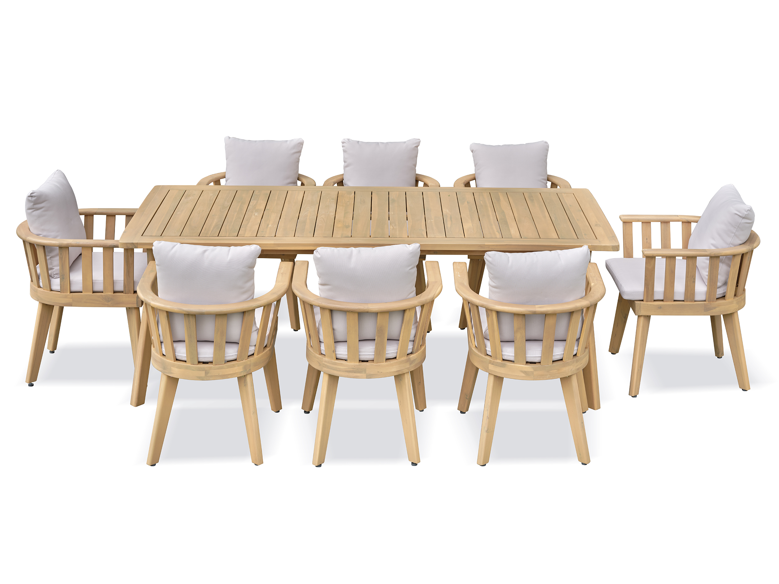 Ensemble repas de jardin en acacia LISO, DCB GARDEN