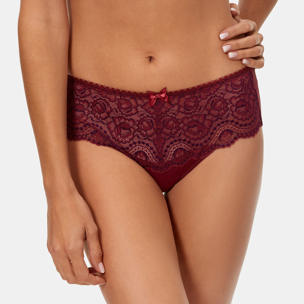 Culotte Femme Playtex Flower Elegance Romance - Taille 48 - Rouge - Neuf Avec étiquettes