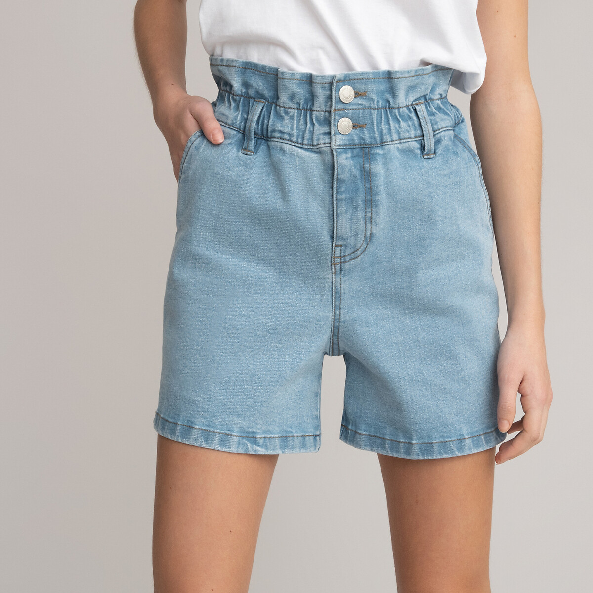Shorts en jean À COUPE BAGGY La Redoute Fille Vêtements Pantalons & Jeans Pantalons courts Shorts en jean 