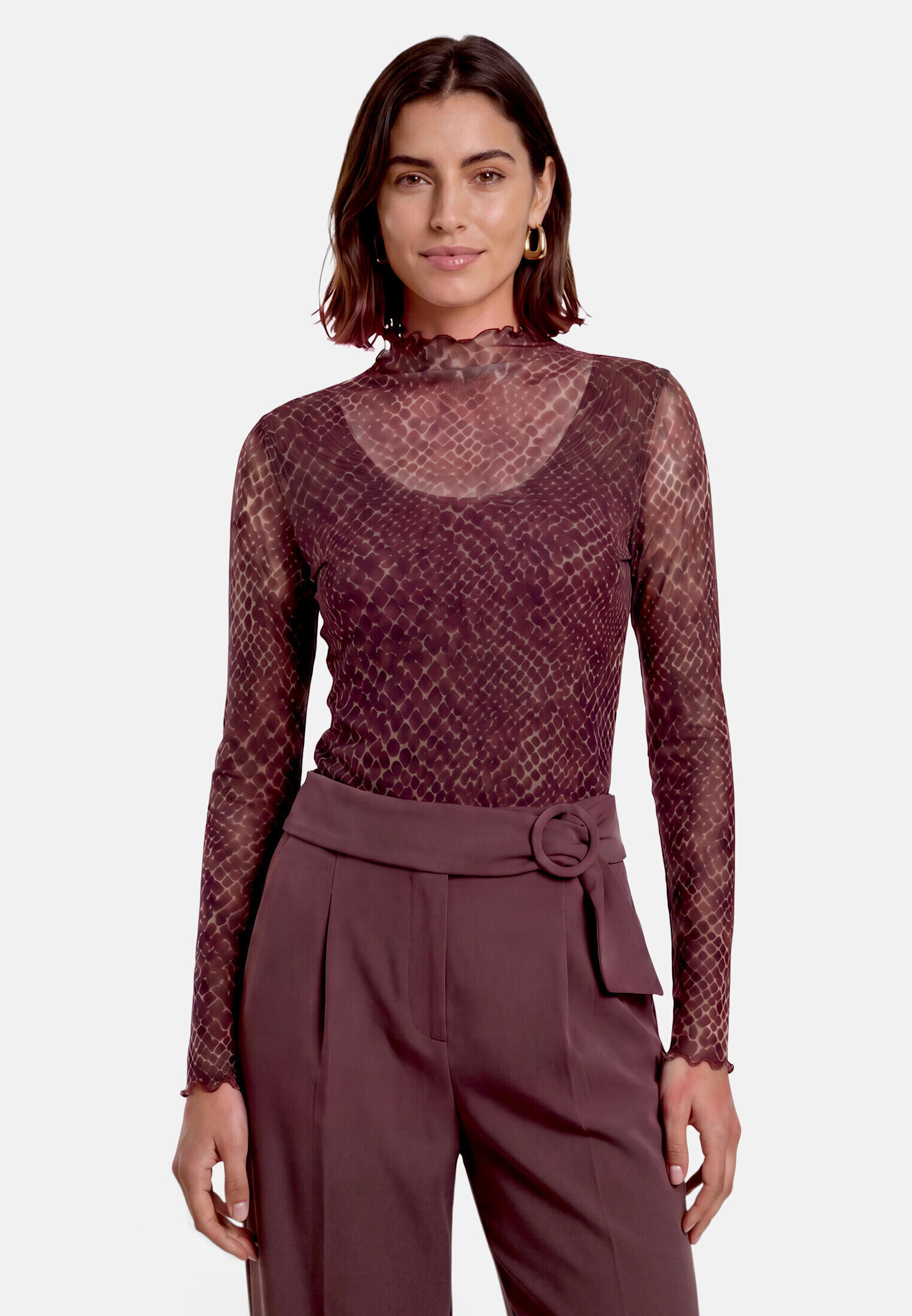 T-shirt en maille à motifs, ZERO
