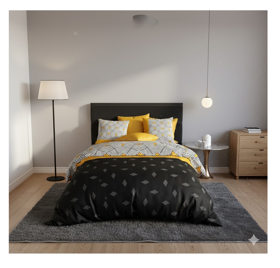 Housse couette + taie Geometrique faro, EDEN