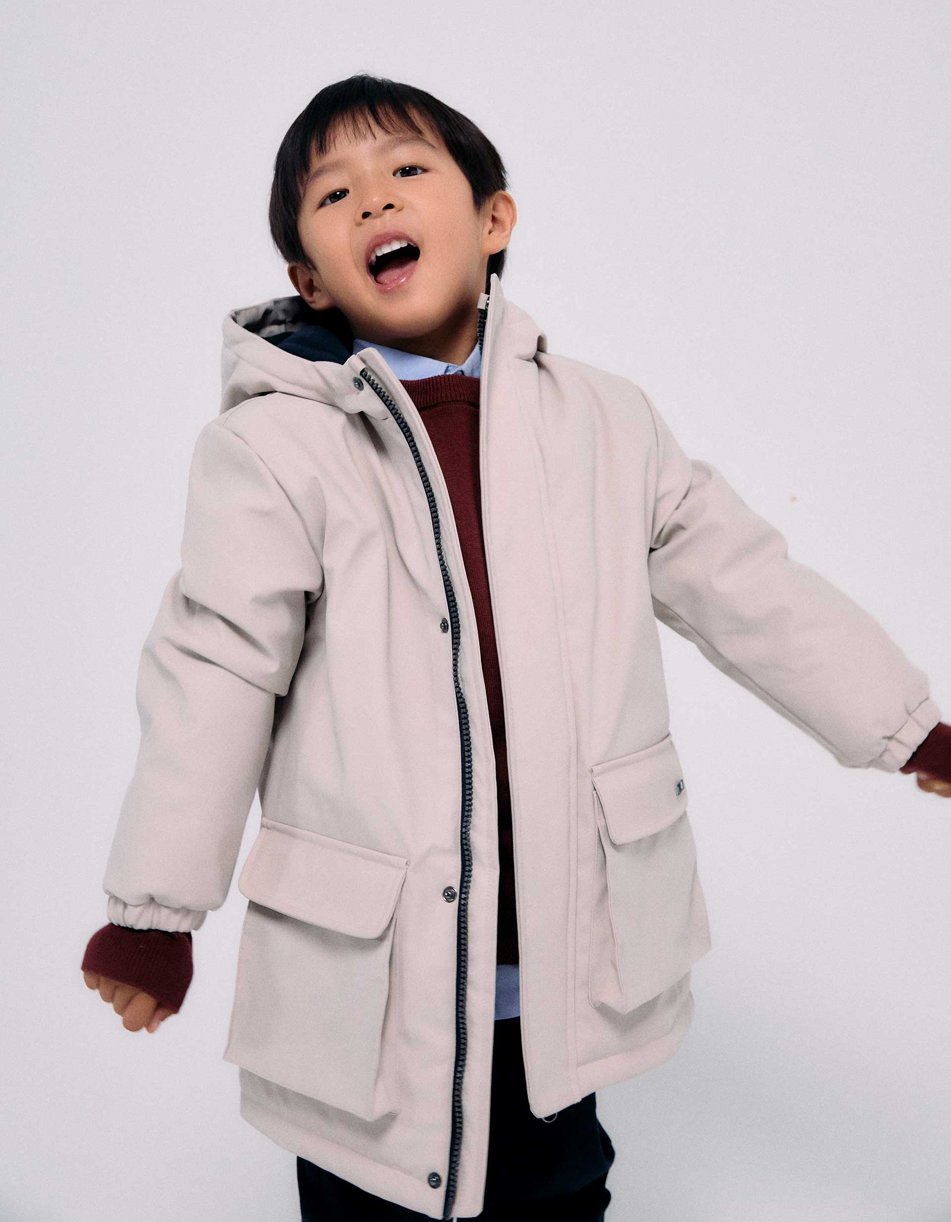 Parka rembourrée avec capuche et poches avant, ZIPPY