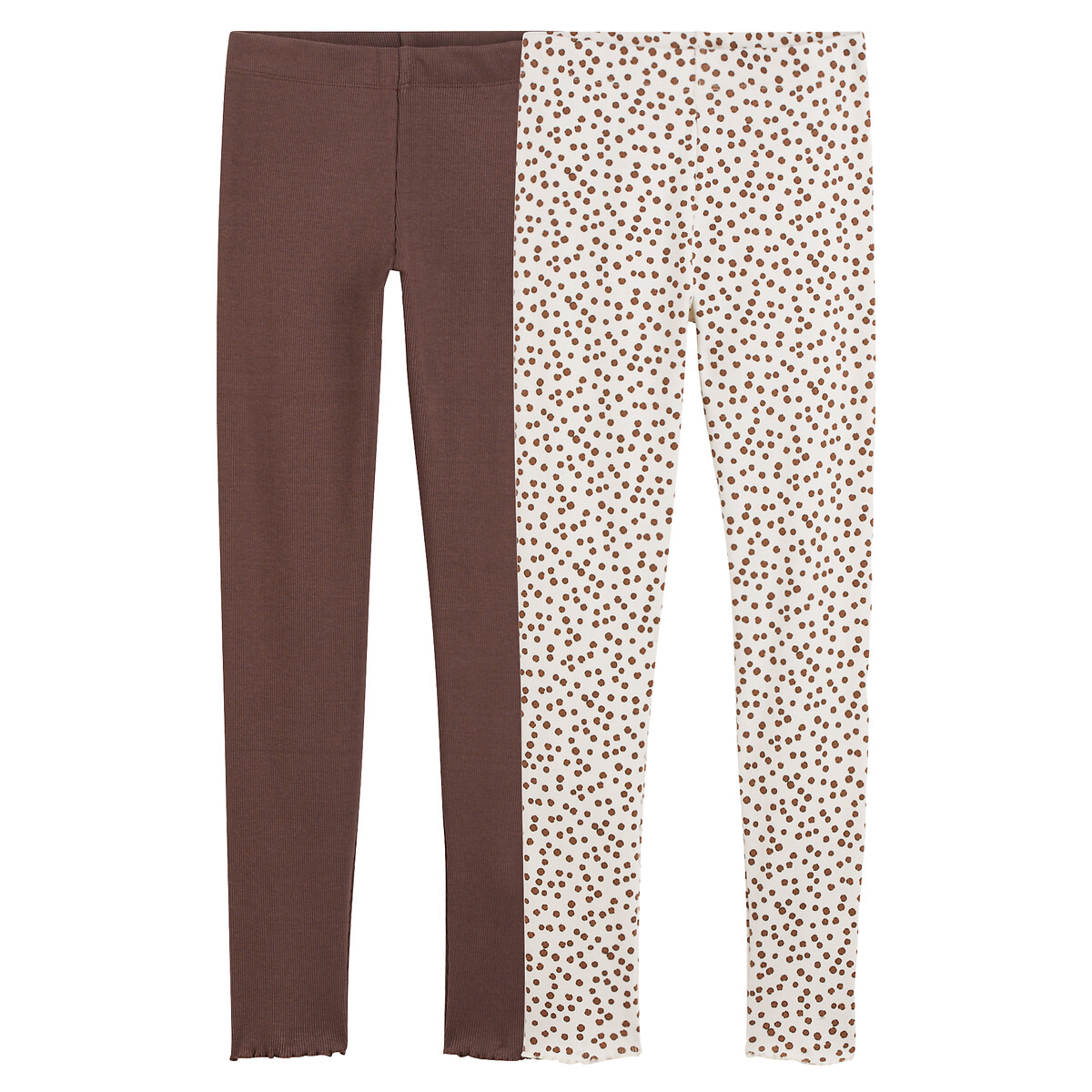 Set van 2 geribde leggings