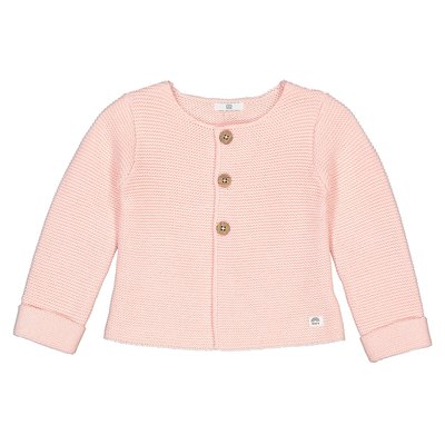 Organic Cotton Knit Cardigan with Button Fastening LA REDOUTE COLLECTIONS