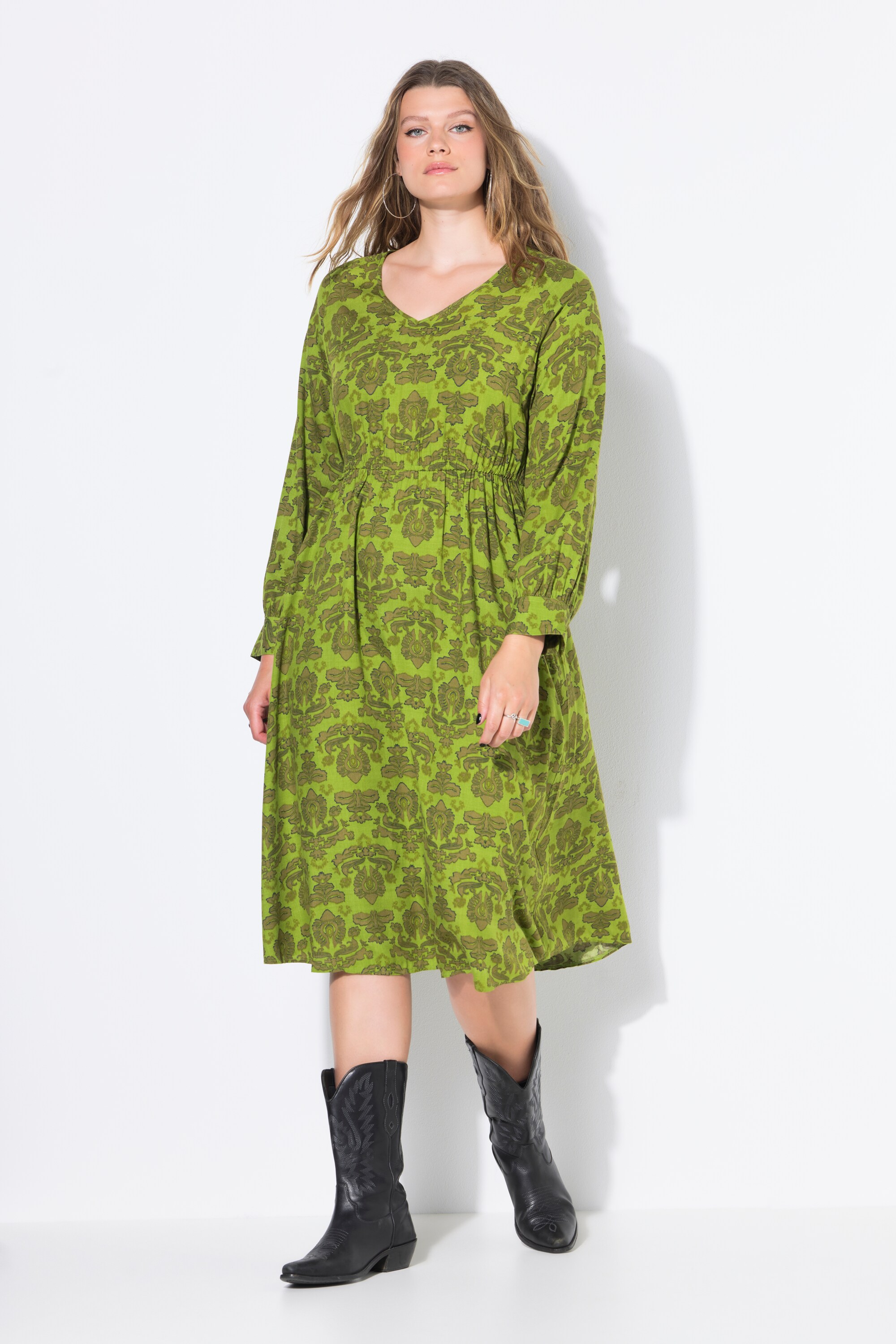 Robe midi, coupe évasée. Ruban élastique, STUDIO UNTOLD