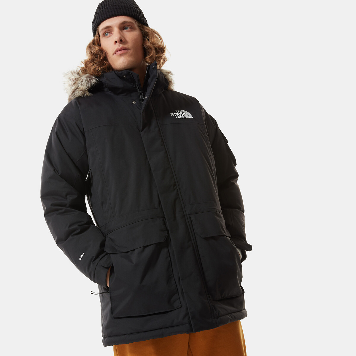 Mc murdo warm hooded parka with faux fur trim , black, The North Face ...