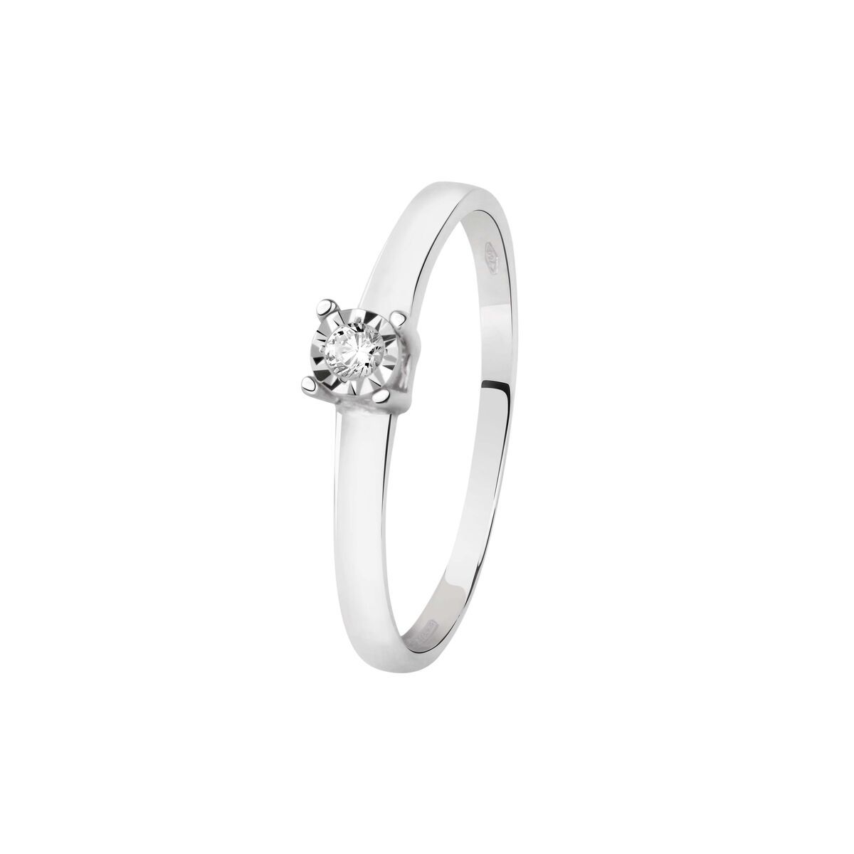 Bague en or blanc 750 et diamants etoile argent Bluespirit La