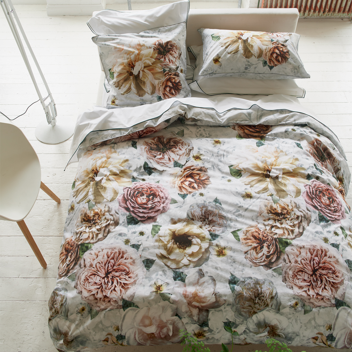 Housse de couette imprimée en percale de coton, PAHARI TUBEROSE, DESIGNERS GUILD