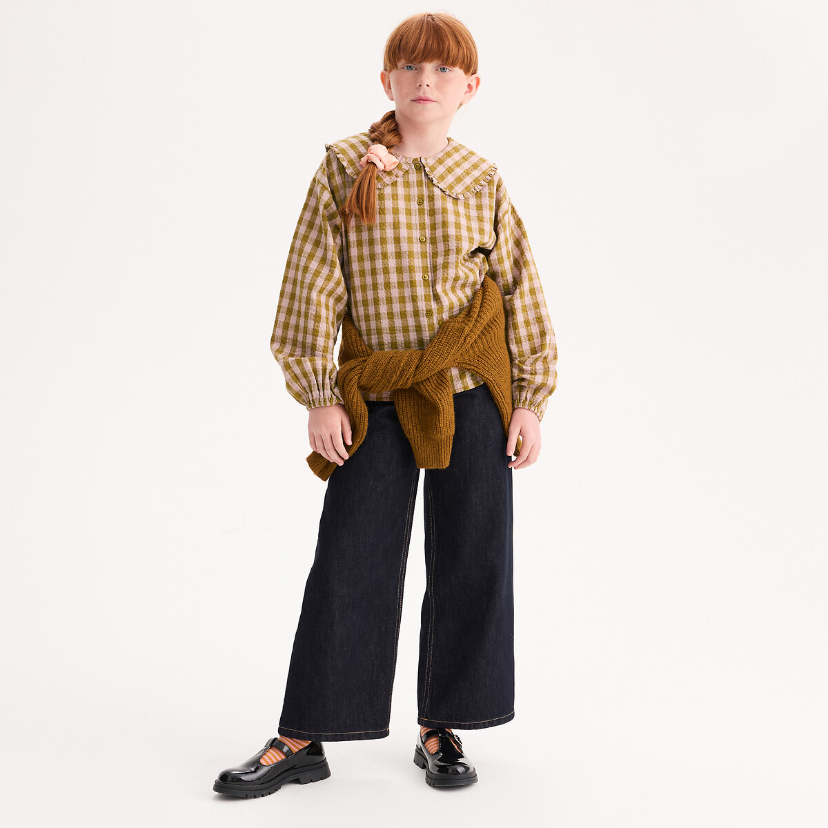 Chemise à carreaux vichy, manches longues