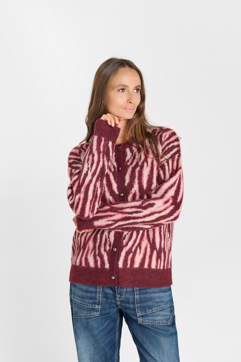 Cardigan ZEBRY, LE TEMPS DES CERISES