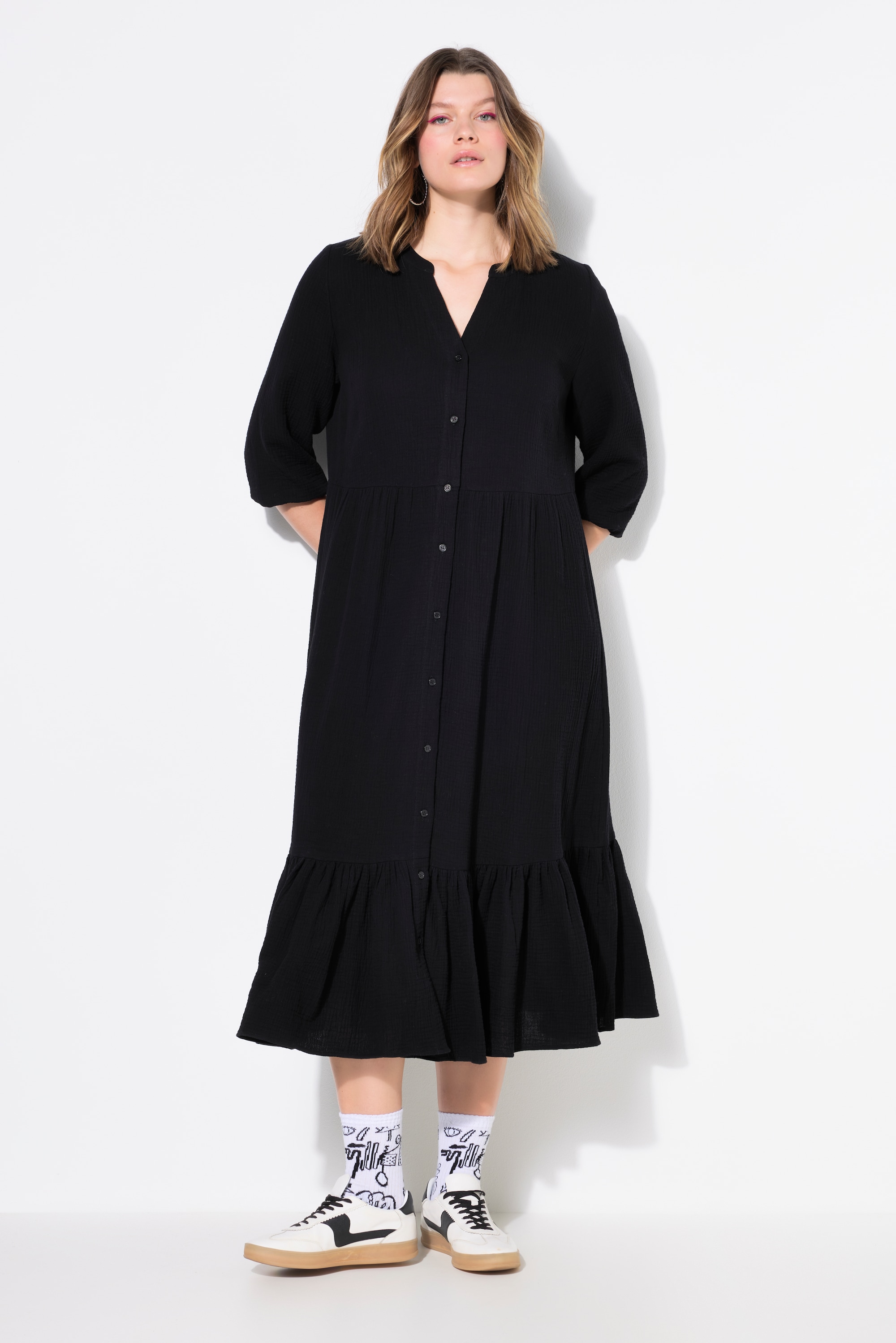 Robe maxi en mousseline, coupe évasée, STUDIO UNTOLD