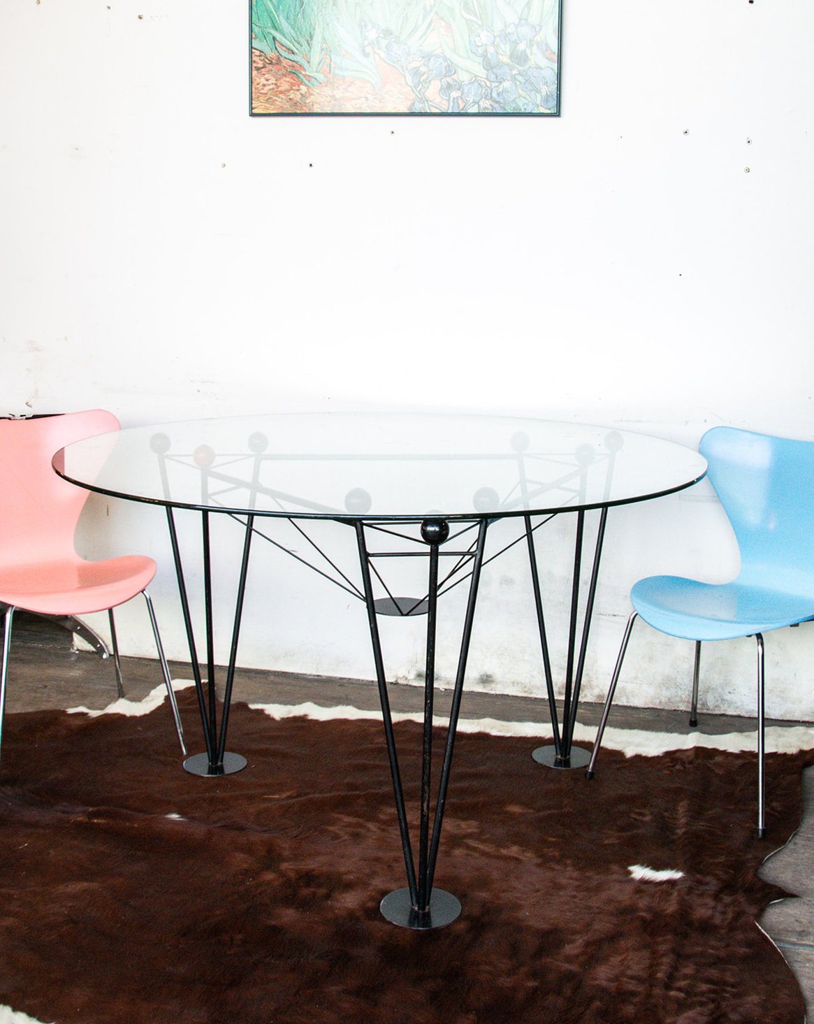 Table à manger en métal Karla N°60 - Bon état, DEBONGOUT