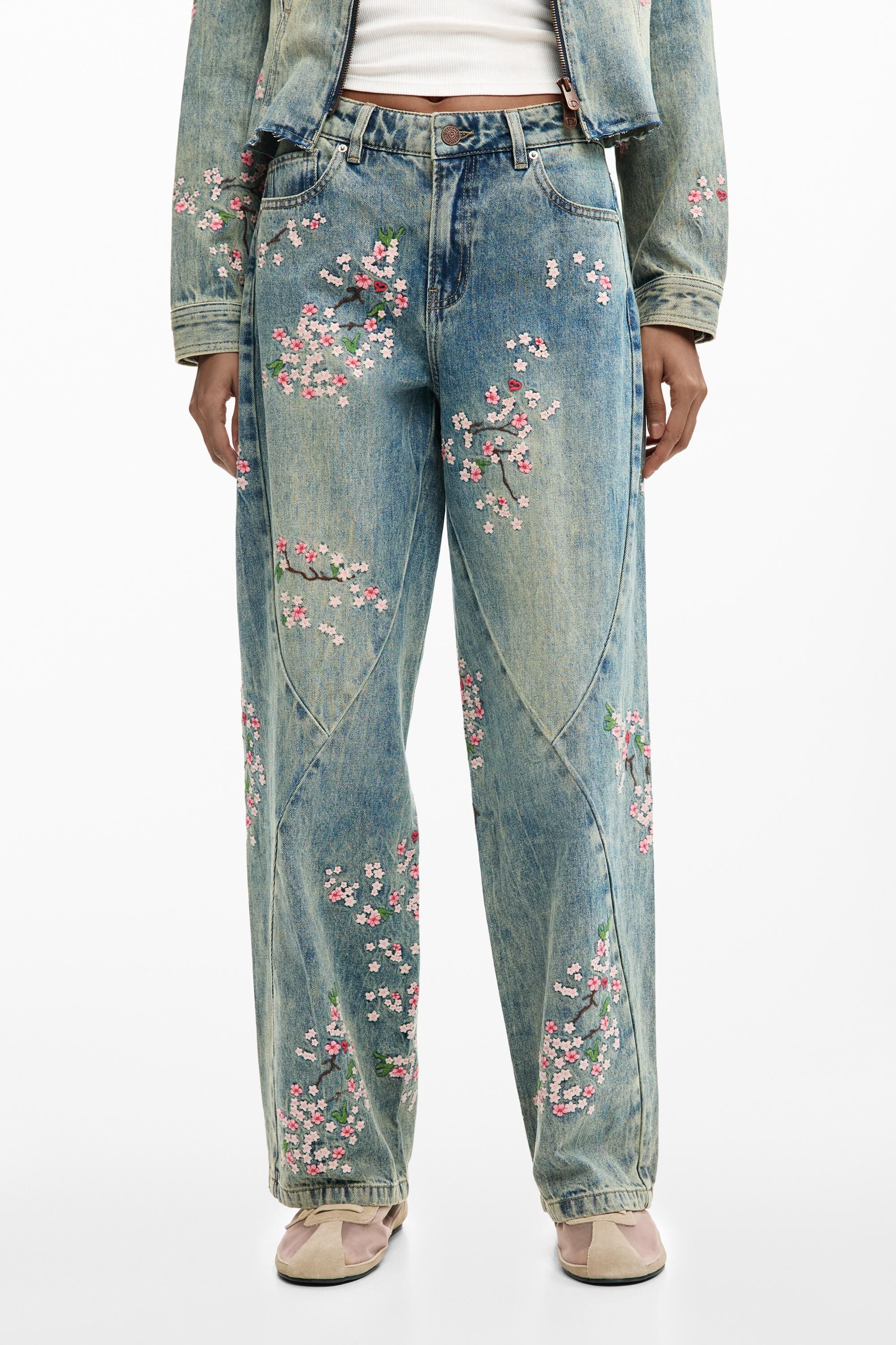 Jean brodé regular, DESIGUAL