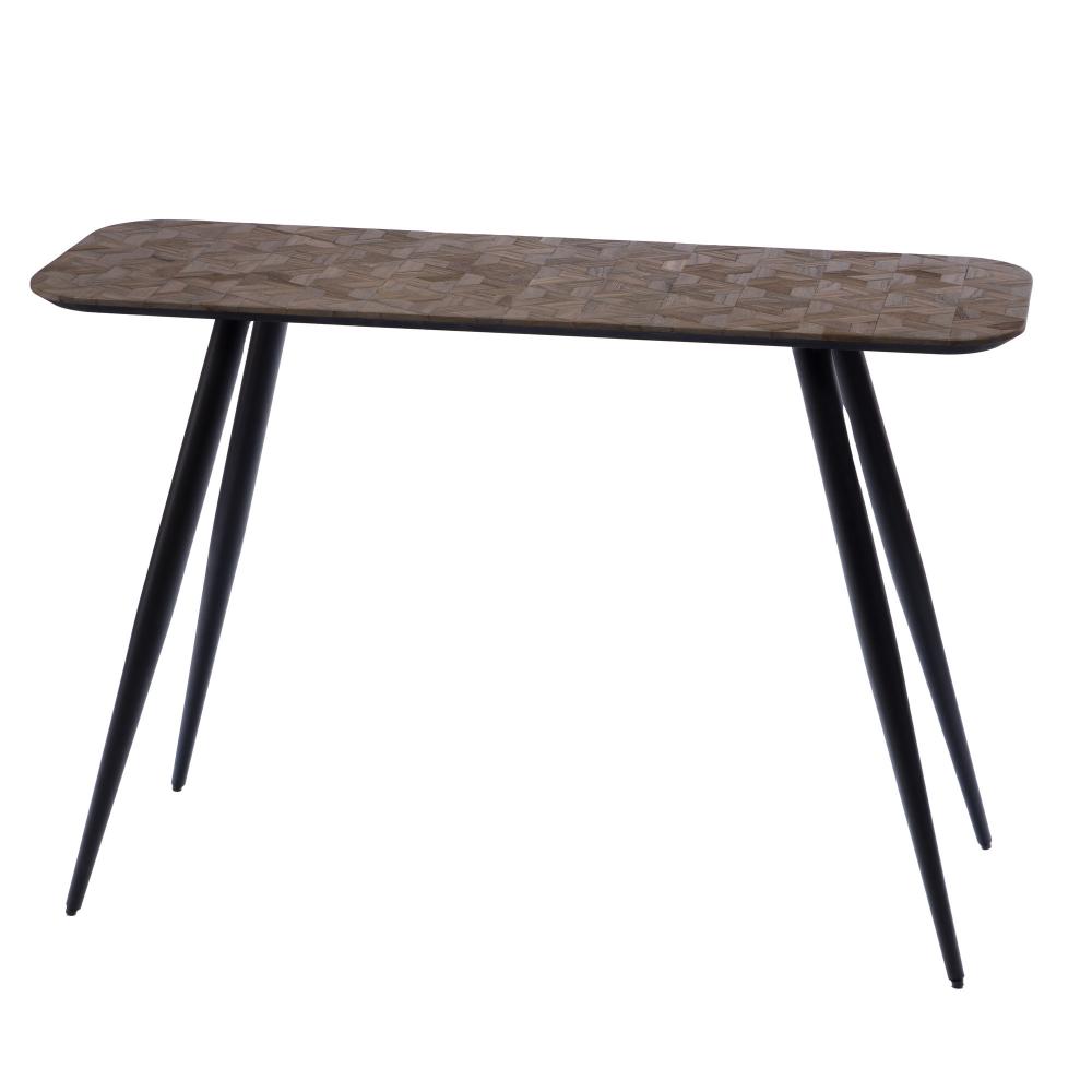 Console rectangulaire en teck et métal L120 cm Barney, AMADEUS