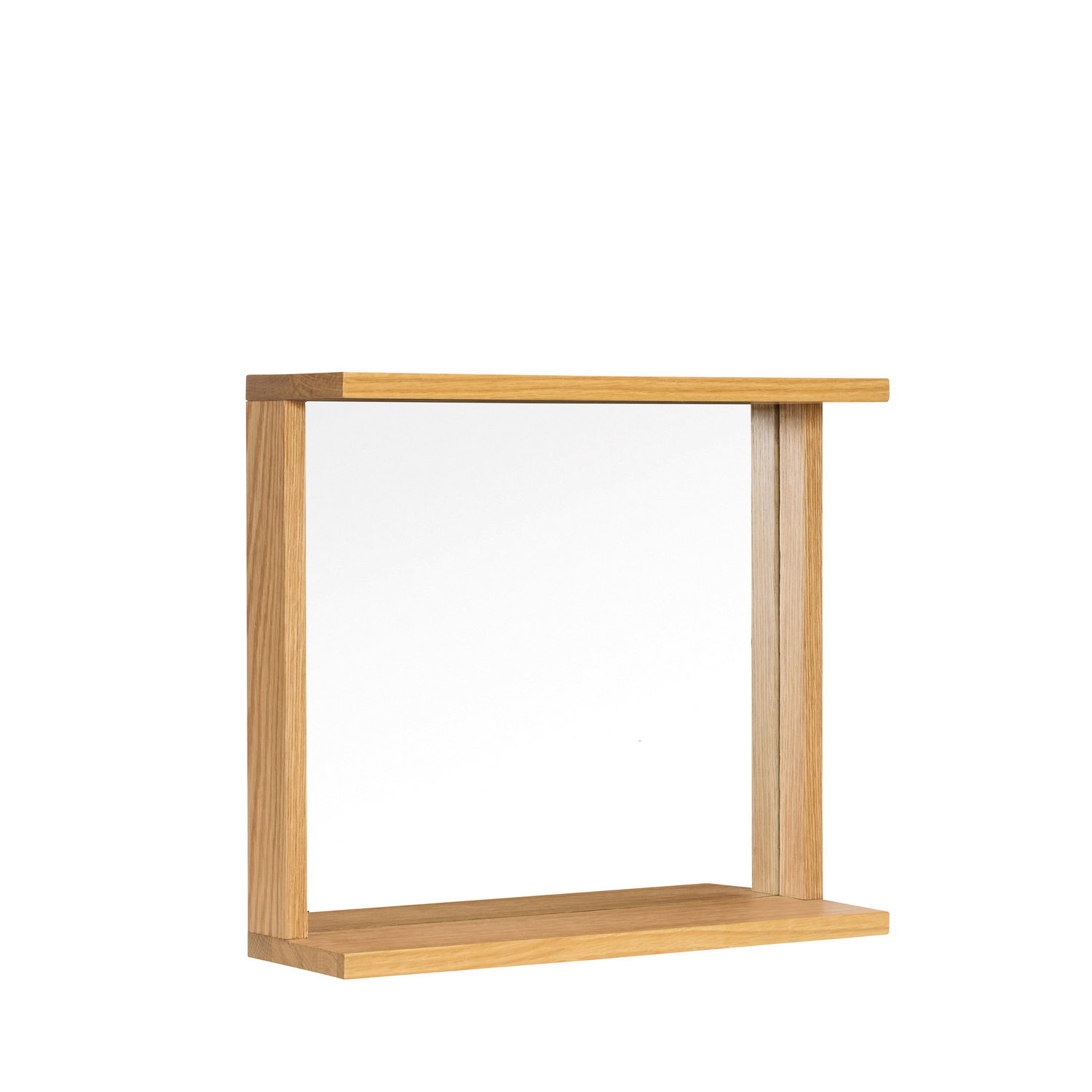Miroir en verre, placage de chêne et bois de chêne BASE, HUBSCH