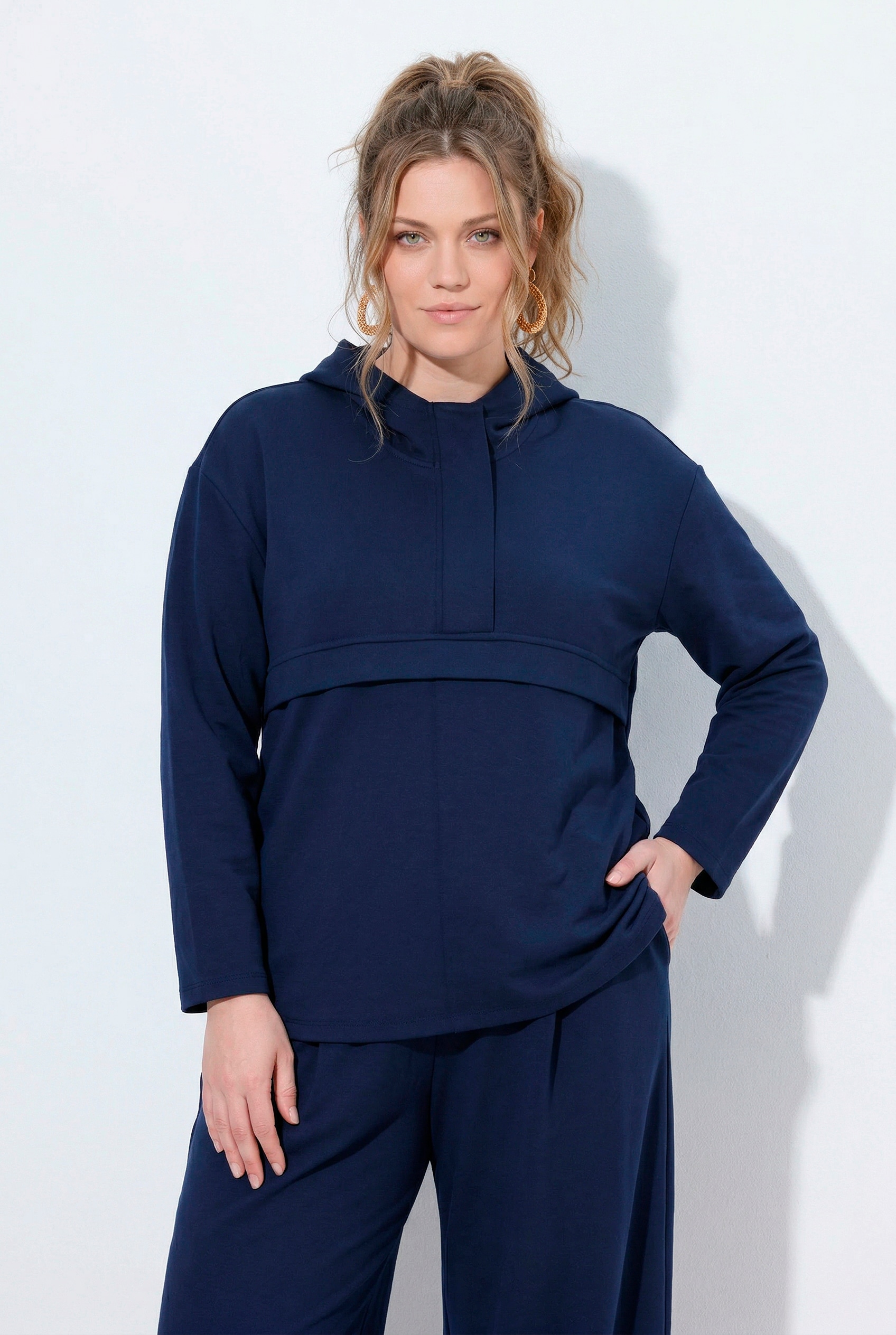 Sweat-shirt à capuche, fermeture zippée, ULLA POPKEN