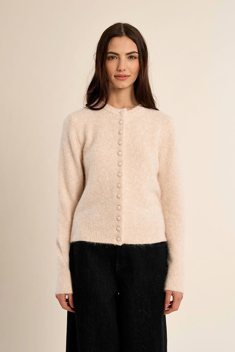 Cardigan a maniche lunghe con scollo rotondo, MOLLY BRACKEN