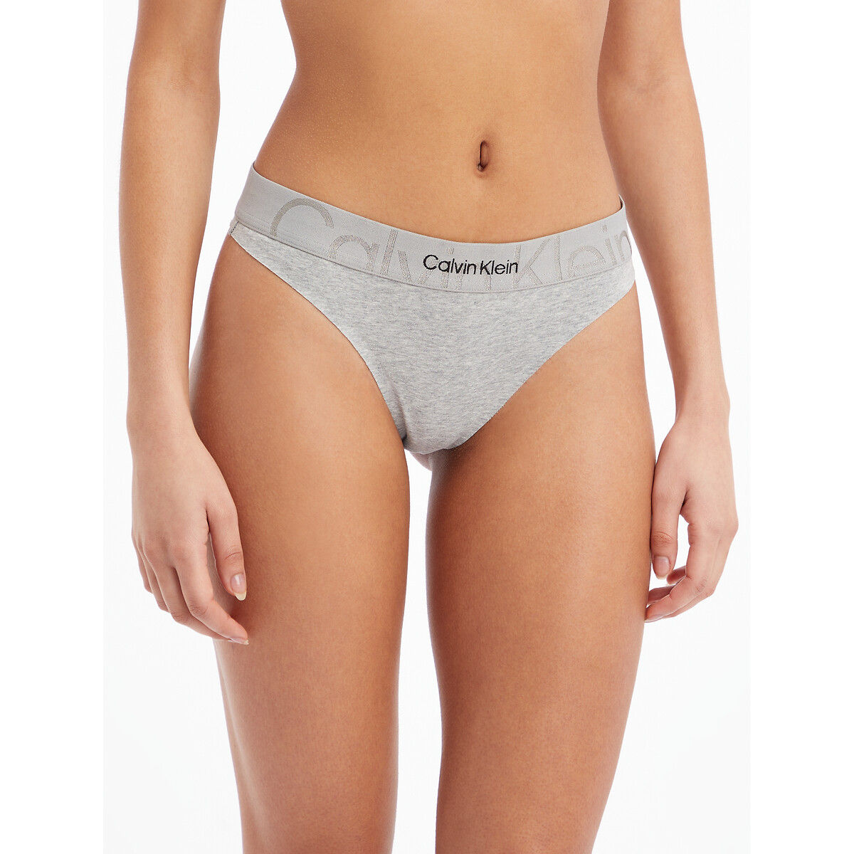 Calvin Klein Women's XS-XL Modern Cotton Thong Panty, Black, Small