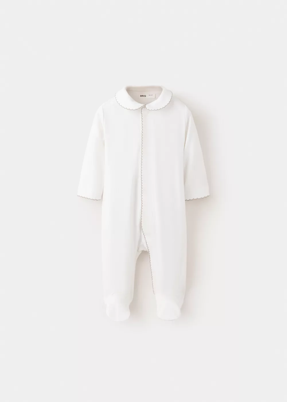 Pyjama une pièce avec passepoils contrastants, MANGO BABY