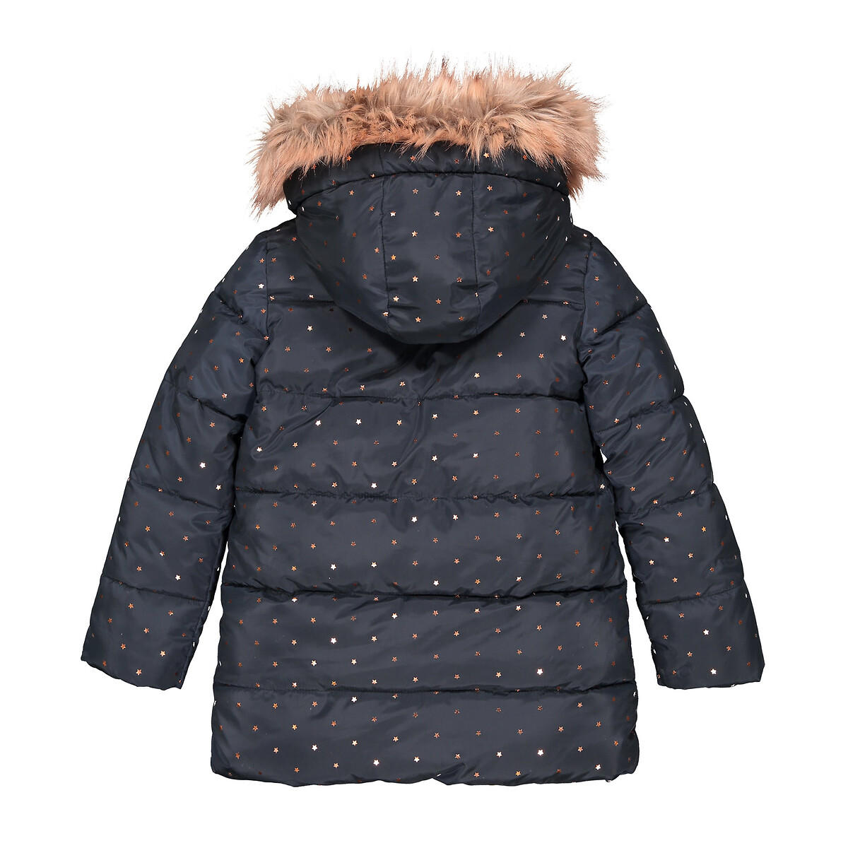 Star Print Padded Jacket With Hood 3 12 Years Navy Print La Redoute Collections La Redoute