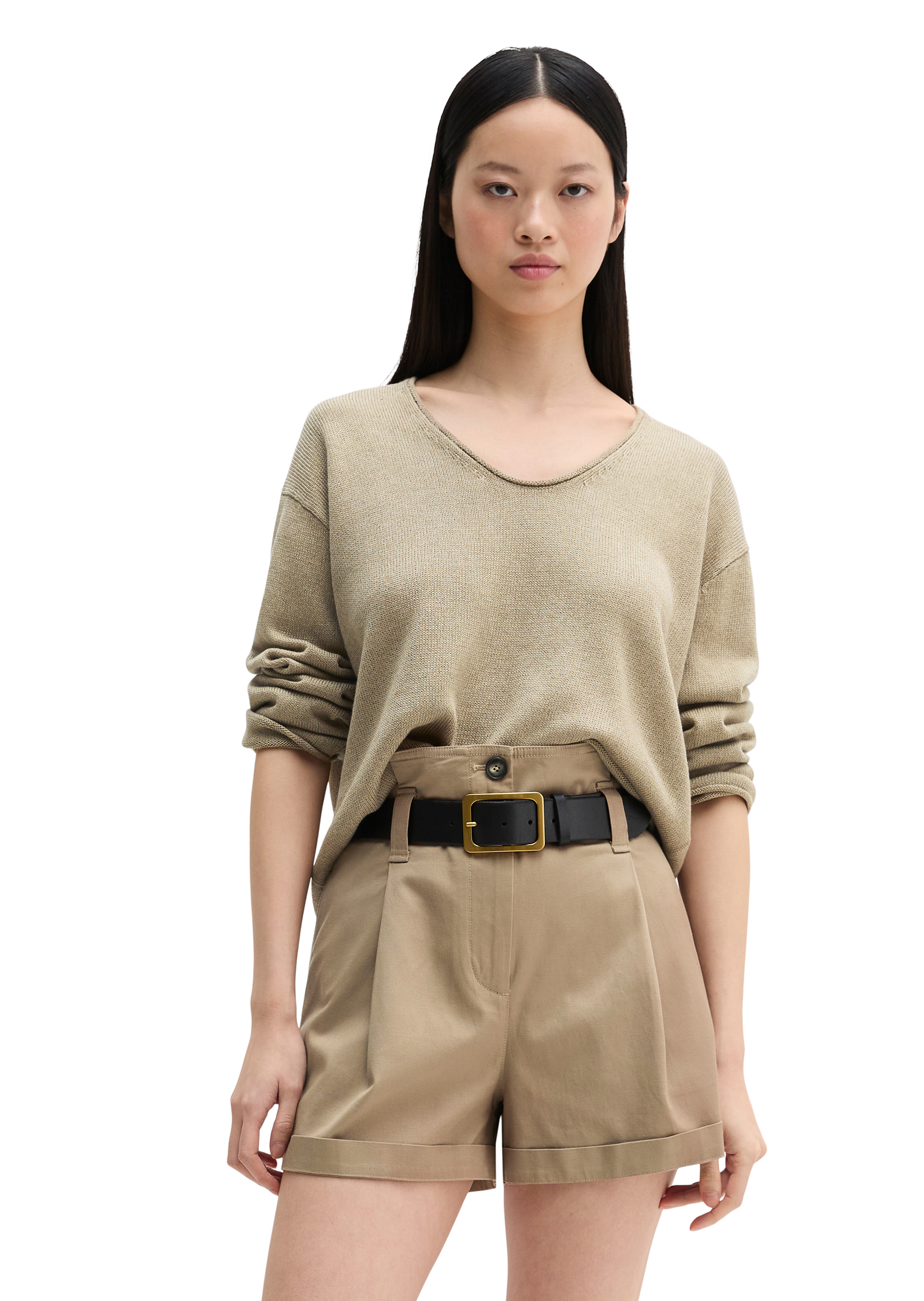 Pull oversize en mélange coton organique-lin, MARC O'POLO