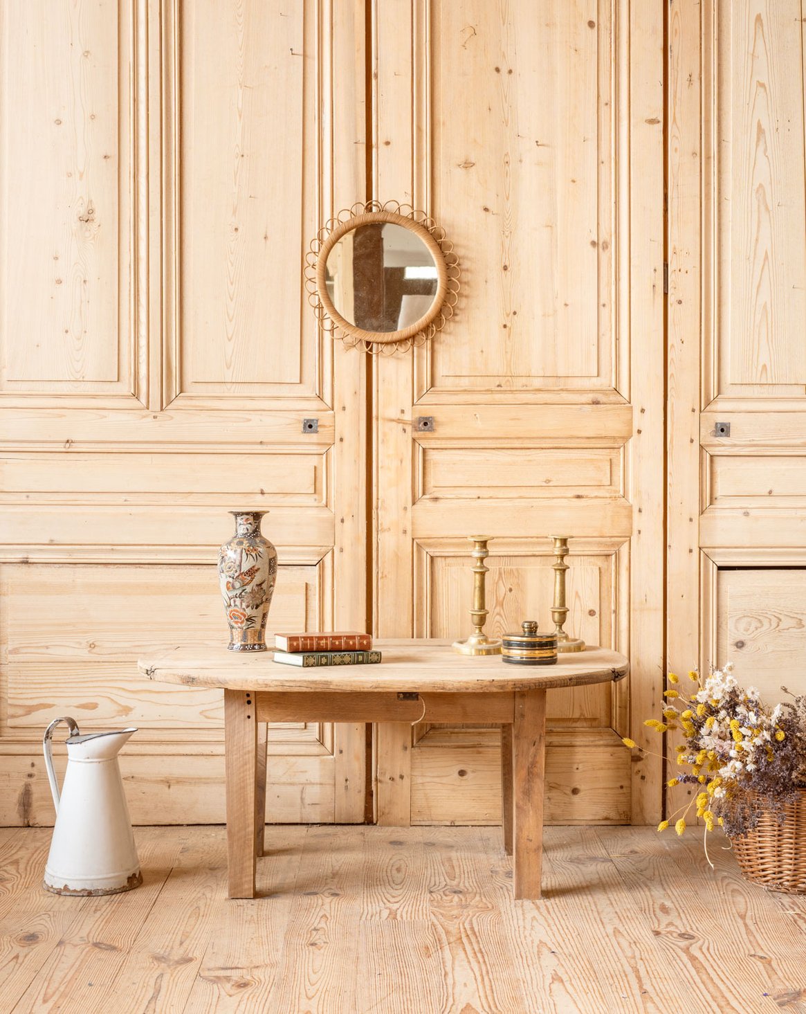 Table basse à rabats en chêne Léonie N°1105 - Bon état, DEBONGOUT