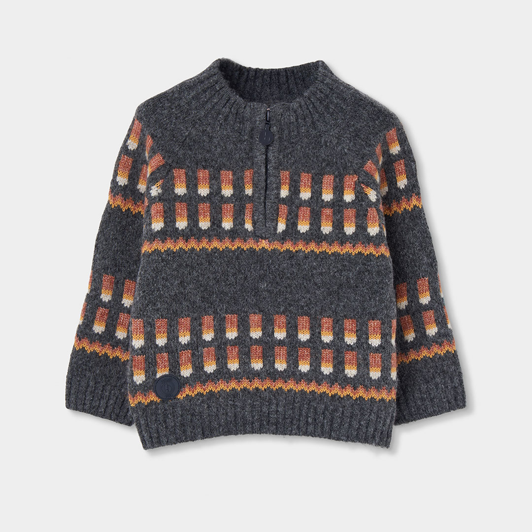 Pull garçon imprimé géométrique, BOBOLI