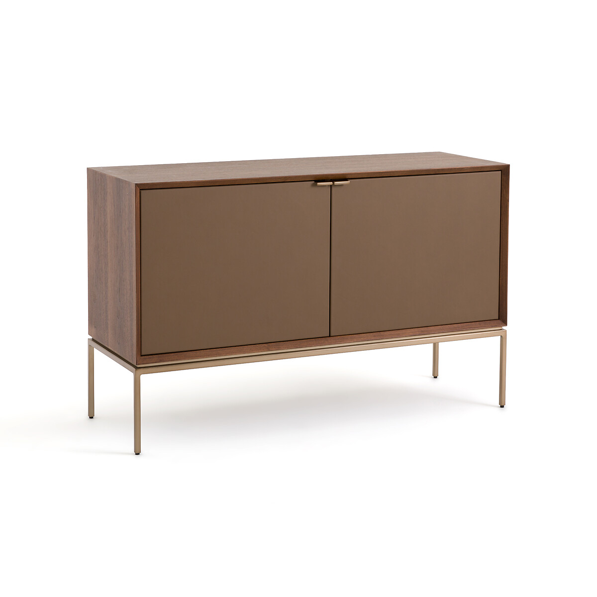 Delina Walnut and Leather XS Sideboard
