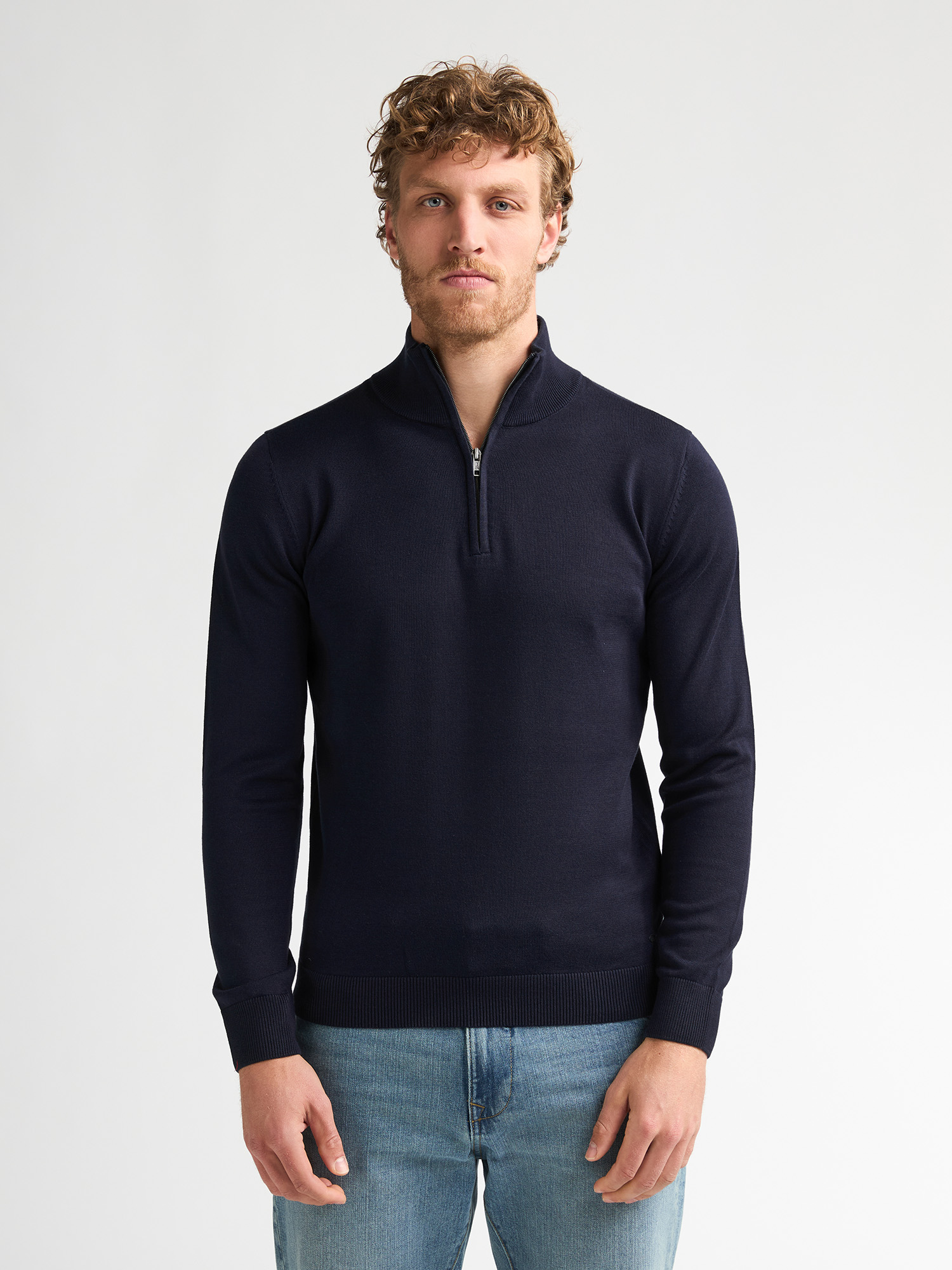 Pull maille fine demi-zippé wheel, PETROL INDUSTRIES