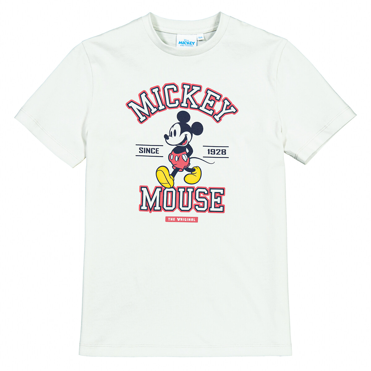 Logo print cotton t-shirt, ecru, Mickey
