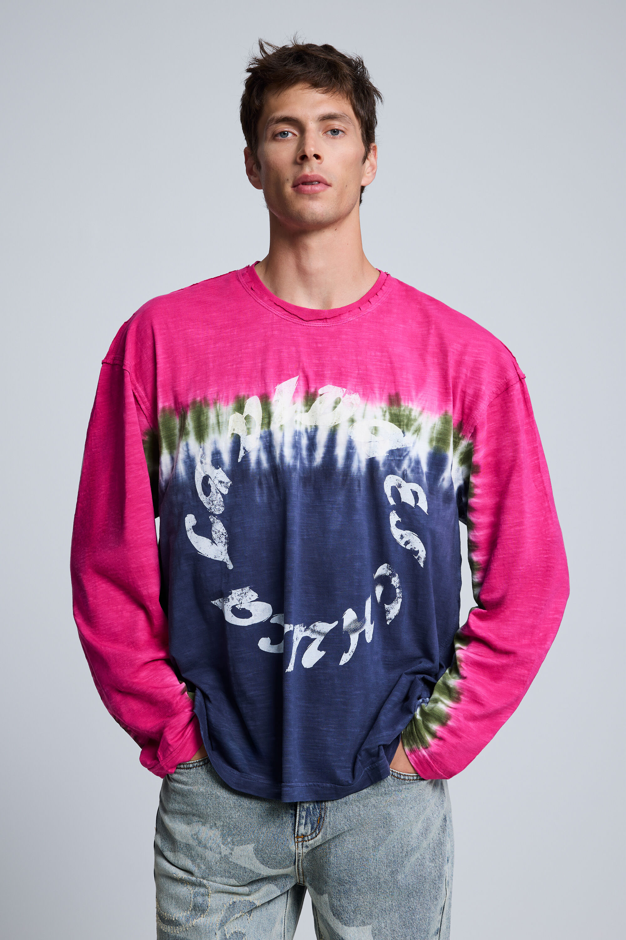 T-shirt à manches longues imprimé, DESIGUAL