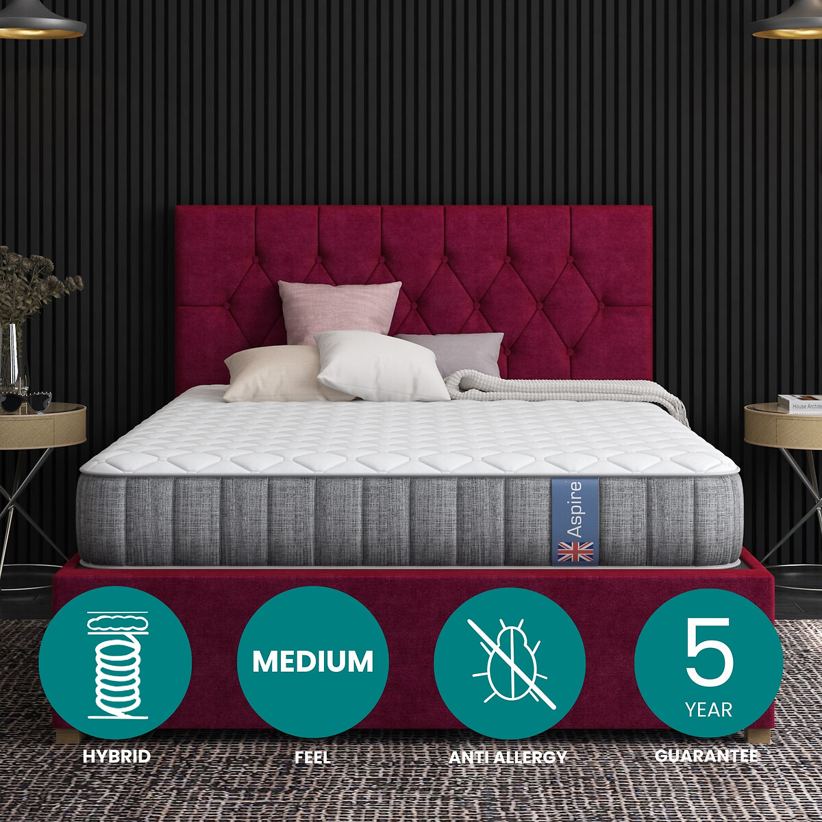 Medium Wool Pocket+ Mattress, ASPIRE