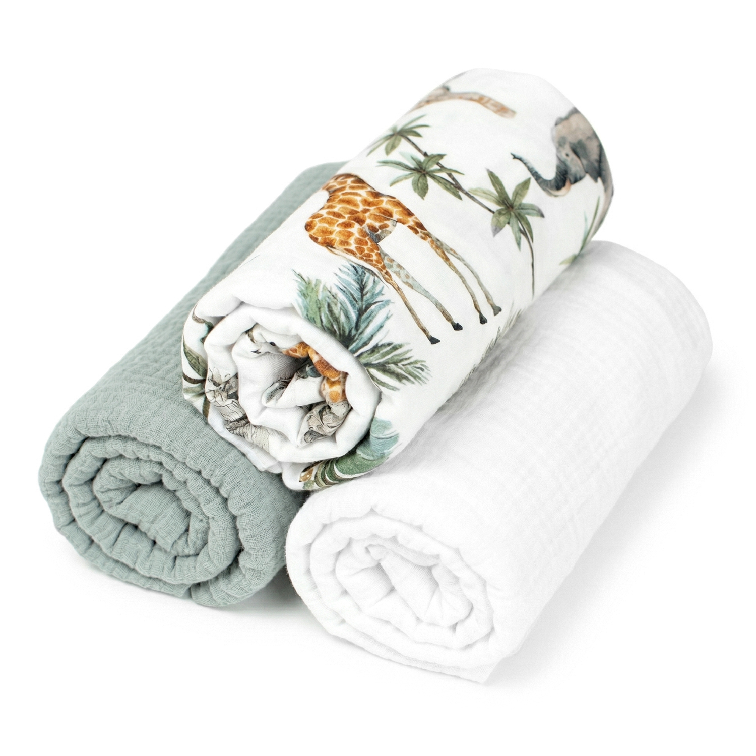 Lot de 3 Draps housses couffin en coton SAFARI, SEVIRA KIDS