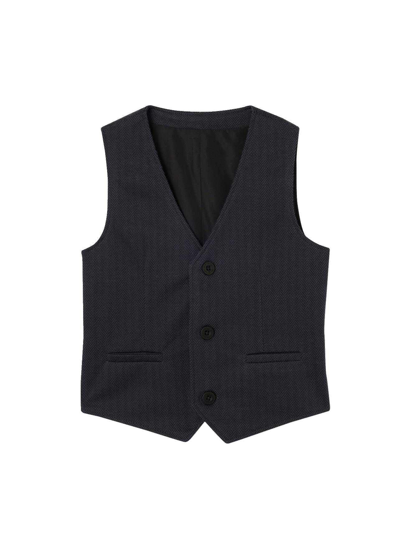 Gilet sans manches en lainage à chevrons, VERTBAUDET
