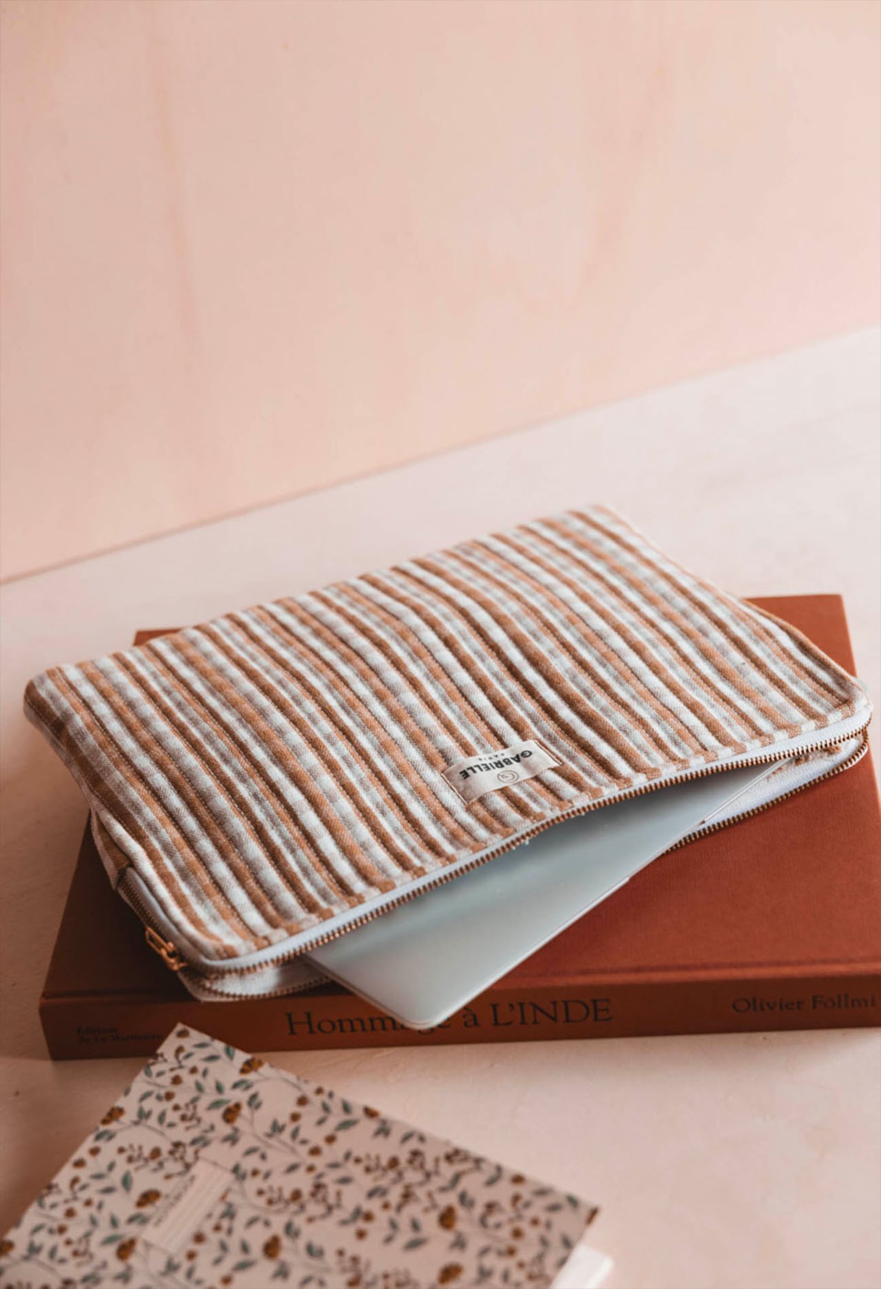 Pochette ordinateur en coton, VICHY, GABRIELLE PARIS